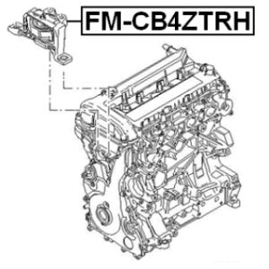 Support moteur droit (hydraulique) FEBEST FM-CB4ZTRH pour FORD, VOLVO 1306038 FEBEST