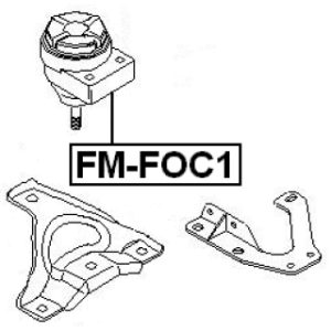 Support moteur droit FEBEST (hydraulique) FM-FOC1 pour FORD FOCUS, TOURNEO FEBEST