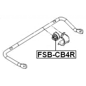 Silentbloc de barre stabilisatrice arrière FEBEST FSB-CB4R pour FORD FOCUS, C-MAX FEBEST