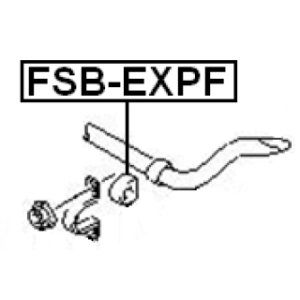 Silentbloc de barre stabilisatrice avant FEBEST FSB-EXPF pour FORD, MERCURY FEBEST