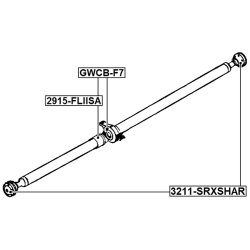 Palier central d'arbre de transmission FEBEST GWCB-F7 pour HAVAL F7, F7X FEBEST