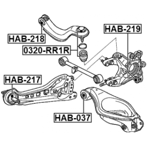 Bague inférieure de fusée arrière FEBEST HAB-218 pour HONDA, ACURA ELYSION, RDX FEBEST