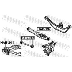 Support de bras oscillant FEBEST HAB-241 pour HONDA ODYSSEY FEBEST