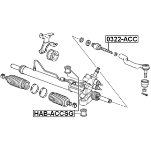 Bague de crémaillère de direction FEBEST HAB-ACCSG pour HONDA, ACURA 53601-TA5-A02 FEBEST