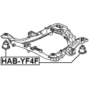 Silentbloc de berceau moteur FEBEST HAB-YF4F pour HONDA, ACURA PILOT, MDX FEBEST