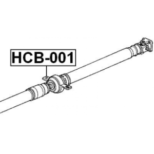 Roulement d'arbre de transmission FEBEST HCB-001 pour HONDA CR-V, FR-V FEBEST