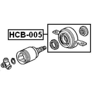 Roulement d'arbre de transmission FEBEST HCB-005 pour HONDA 40520-SR7-J01 FEBEST
