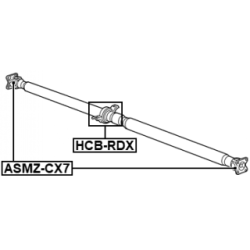 Palier central d'arbre de transmission FEBEST HCB-RDX pour ACURA RDX FEBEST