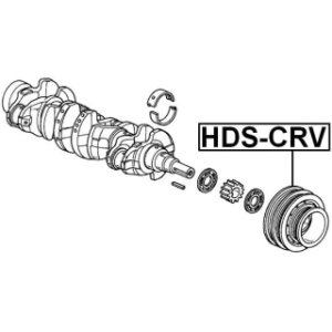 Poulie de vilebrequin FEBEST HDS-CRV pour HONDA CR-V, ORTHIA FEBEST