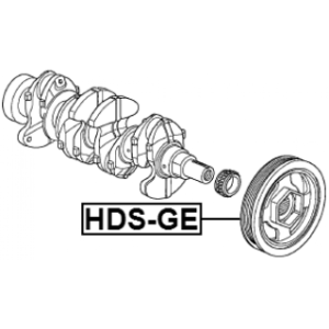 Poulie de vilebrequin FEBEST HDS-GE pour HONDA 13810-RB0-003 FEBEST