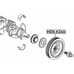 Poulie de vilebrequin FEBEST HDS-K24A pour HONDA, ACURA 13810-R40-A01 FEBEST