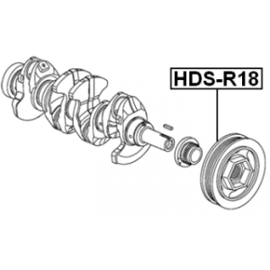 Poulie de vilebrequin FEBEST HDS-R18 pour HONDA 13810-RNA-A01 FEBEST