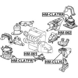 Support moteur gauche FEBEST HM-CLLH pour HONDA ACCORD FEBEST