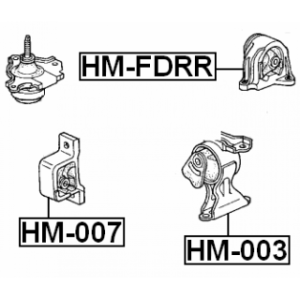 Support moteur arrière FEBEST HM-FDRR pour HONDA, ACURA 50810-S7C-003 FEBEST