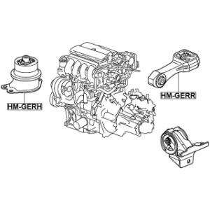 Support moteur arrière FEBEST HM-GERR pour HONDA 50890-TF0-911 FEBEST