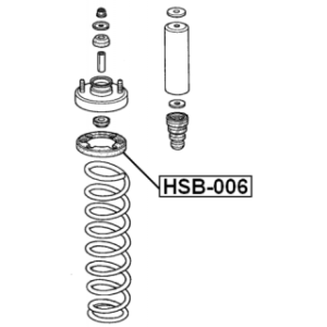 Ressort de siège supérieur FEBEST HSB-006 pour HONDA, ACURA 51686-SR0-003 FEBEST