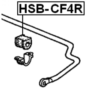 Silentbloc de barre stabilisatrice arrière FEBEST HSB-CF4R pour HONDA, ACURA 52306-S0A-921 FEBEST