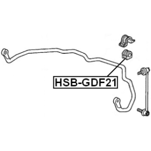 Silentbloc de barre stabilisatrice avant FEBEST HSB-GDF21 pour HONDA, ACURA 51306-SAA-E01 FEBEST