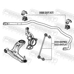 Kit de montage de barre stabilisatrice FEBEST HSB-GKF pour HONDA FIT FEBEST