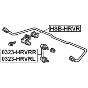 Silentbloc de barre stabilisatrice arrière FEBEST HSB-HRVR pour HONDA HR-V FEBEST
