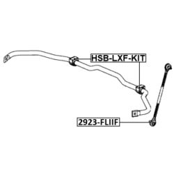 Kit de fixation de barre stabilisatrice FEBEST HSB-LXF pour HONDA CIVIC FEBEST