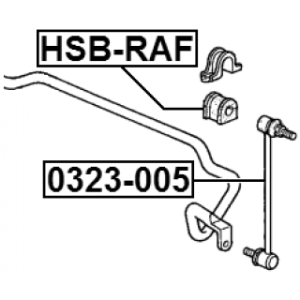 Silentbloc de barre stabilisatrice avant FEBEST HSB-RAF pour HONDA ODYSSEY FEBEST