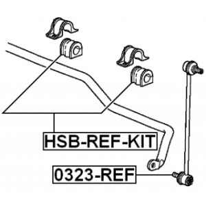 Kit de silentblocs de barre stabilisatrice avant FEBEST HSB-REF-KIT pour HONDA CR-V FEBEST