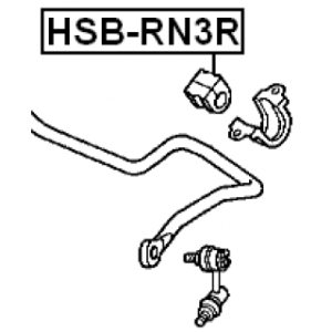 Silentbloc de barre stabilisatrice arrière FEBEST HSB-RN3R pour HONDA STREAM FEBEST