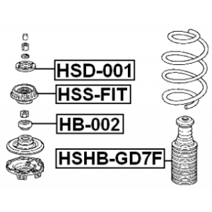 Soufflet d'amortisseur avant FEBEST HSHB-GD7F pour HONDA CITY FEBEST