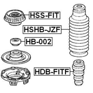 Soufflet d'amortisseur avant FEBEST HSHB-JZF pour HONDA JAZZ FEBEST