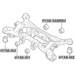 Support de différentiel FEBEST HYAB-001 pour HYUNDAI, KIA OE 21762-S1100 FEBEST
