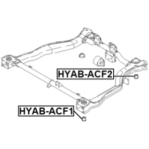 Silentbloc de berceau moteur FEBEST HYAB-ACF2 pour HYUNDAI ACCENT, GETZ FEBEST