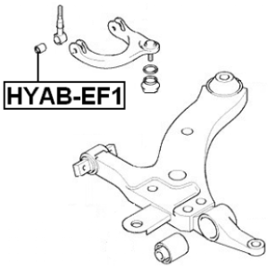 Silentbloc de bras de suspension supérieur avant FEBEST HYAB-EF1 pour HYUNDAI, KIA 54410-38000 FEBEST