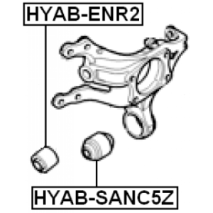 Bague de fusée arrière FEBEST HYAB-ENR2 pour HYUNDAI, KIA 52710-2H000 FEBEST