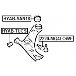 Support de bras oscillant FEBEST HYAB-SAN18 pour HYUNDAI, KIA FEBEST