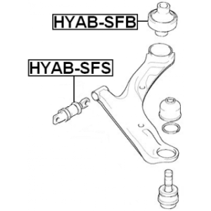 Silentbloc de bras de suspension avant FEBEST HYAB-SFS pour HYUNDAI 54501-26000 FEBEST