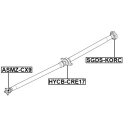Palier central d'arbre de transmission FEBEST HYCB-CRE17 pour HYUNDAI CANTUS, FEBEST