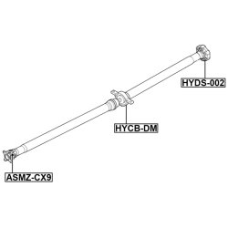 Palier central d'arbre de transmission FEBEST HYCB-DM pour HYUNDAI GRAND, SANTA FEBEST
