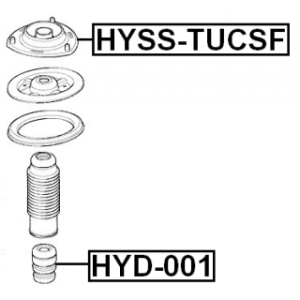 Butée de suspension avant FEBEST HYD-001 pour KIA, HYUNDAI FEBEST