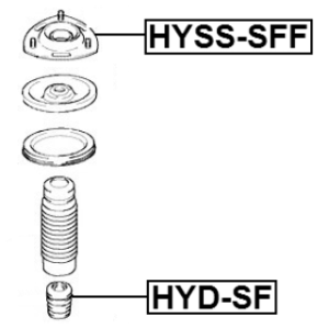 Butée de suspension avant FEBEST HYD-SF pour HYUNDAI, KIA 54626-26000 FEBEST