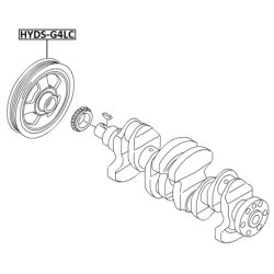 Poulie de courroie de vilebrequin FEBEST HYDS-G4LC pour HYUNDAI, KIA FEBEST