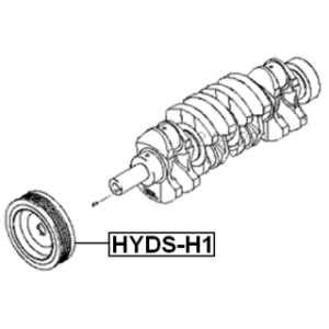 Poulie de vilebrequin FEBEST HYDS-H1 pour HYUNDAI, KIA 23123-4A010 FEBEST