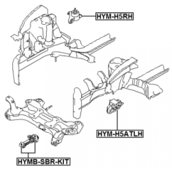 Support moteur FEBEST HYM-H5ATLH pour HYUNDAI, KIA 21830-H5100 FEBEST