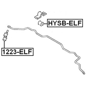 Silentbloc de barre stabilisatrice avant FEBEST HYSB-ELF pour HYUNDAI 54813-2D101 FEBEST