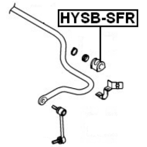 Silentbloc de barre stabilisatrice arrière FEBEST HYSB-SFR pour HYUNDAI SANTA, SANTAMO FEBEST