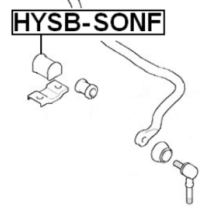 Silentbloc de barre stabilisatrice avant FEBEST HYSB-SONF pour HYUNDAI, KIA 54813-39001 FEBEST