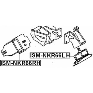 Support moteur gauche FEBEST ISM-NKR66LH pour ISUZU 8-97070703-1 FEBEST