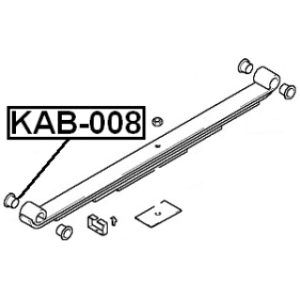 Bague de ressort à lames FEBEST KAB-008 pour HYUNDAI OE 54148-5H050 FEBEST