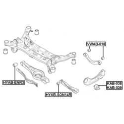 Support de bras de suspension arrière FEBEST KAB-039 pour KIA CADENZA, OPTIMA, K5 FEBEST