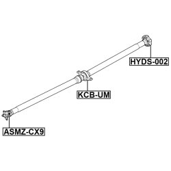 Palier central d'arbre de transmission FEBEST KCB-UM pour HYUNDAI, KIA OE 49300-C5000 FEBEST